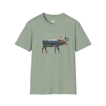 Mountain Moose Unisex Softstyle T-Shirt – Nature Lover's Apparel