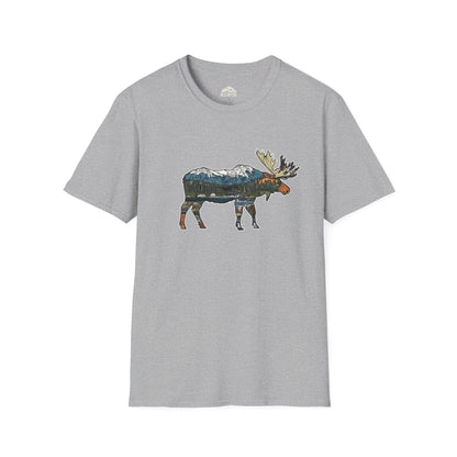 Mountain Moose Unisex Softstyle T-Shirt – Nature Lover's Apparel