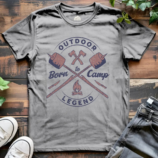 Outdoor Legend: Born to Camp Tee