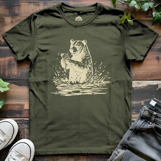 Wildlife Fishing Bear Tee