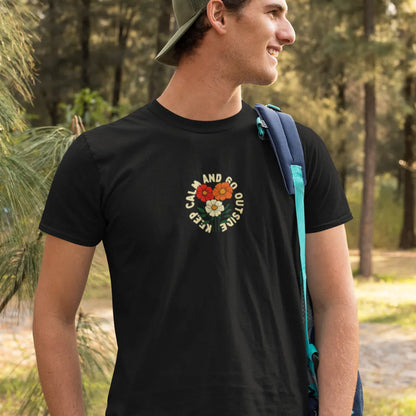 Keep Calm and Go Outside Flower Tee