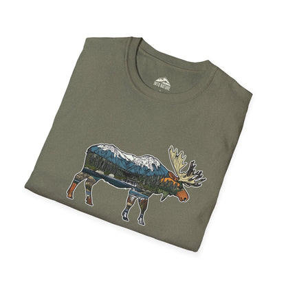 Mountain Moose Unisex Softstyle T-Shirt – Nature Lover's Apparel