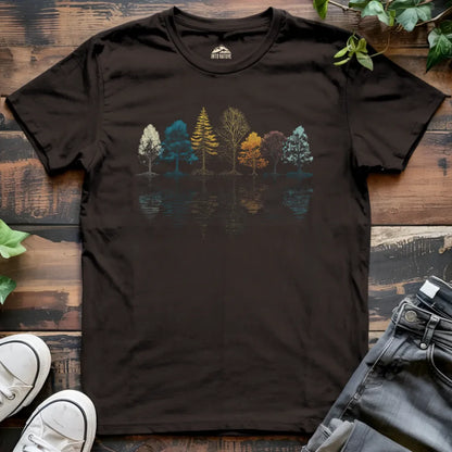 Reflection Rainbow Tree Tee