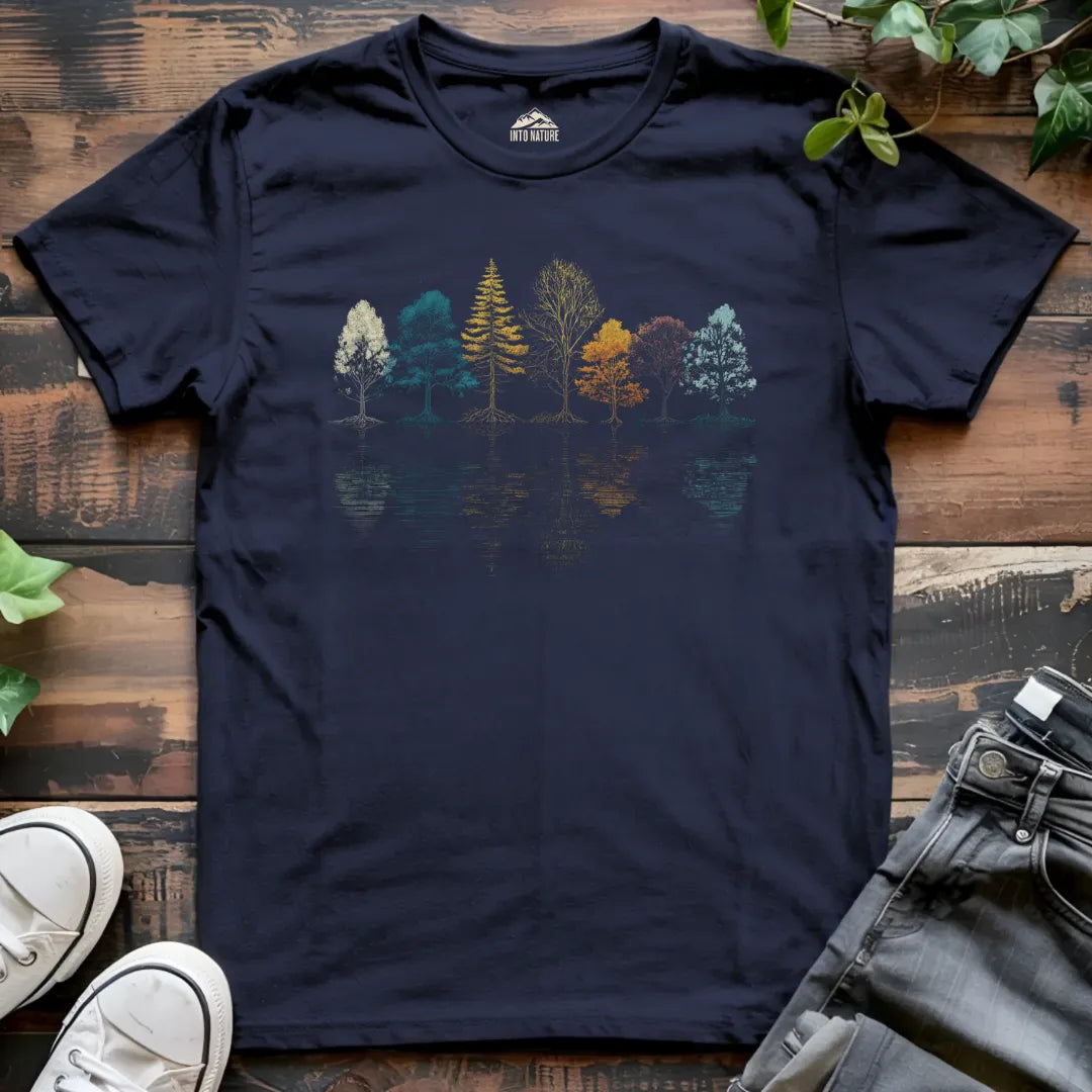 Reflection Rainbow Tree Tee