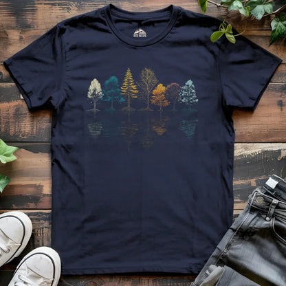 Reflection Rainbow Tree Tee
