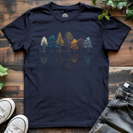 Reflection Rainbow Tree Tee
