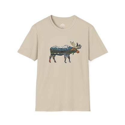 Mountain Moose Unisex Softstyle T-Shirt – Nature Lover's Apparel