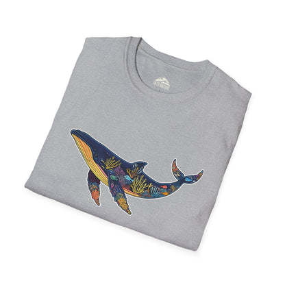 Whale Art Unisex Softstyle T-Shirt – Ocean Lovers Tee