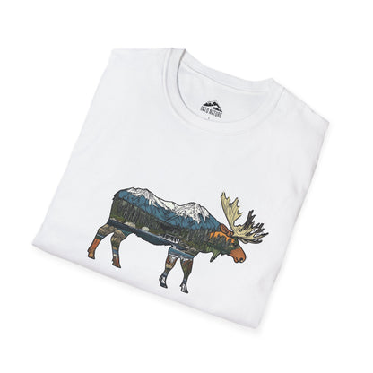 Mountain Moose Unisex Softstyle T-Shirt – Nature Lover's Apparel