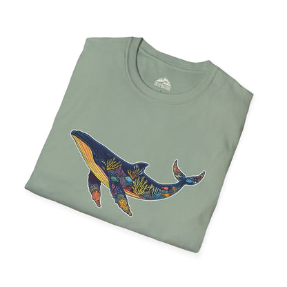 Whale Art Unisex Softstyle T-Shirt – Ocean Lovers Tee