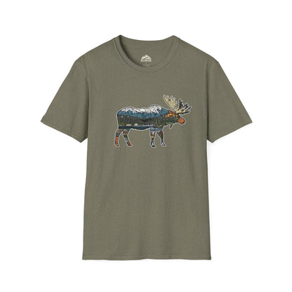 Mountain Moose Unisex Softstyle T-Shirt – Nature Lover's Apparel