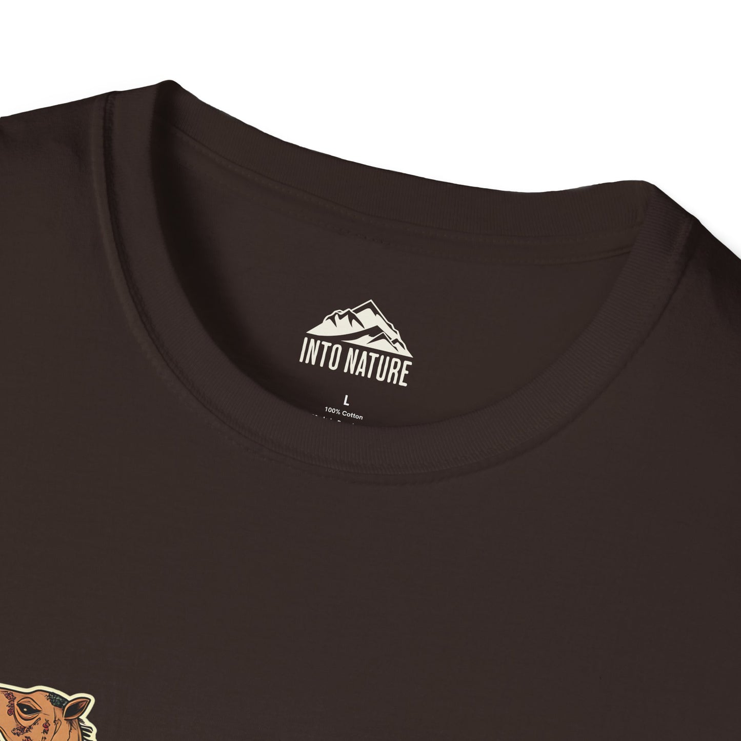 Desert Landscape Camel T-Shirt - Unisex Softstyle Tee for Nature Lovers