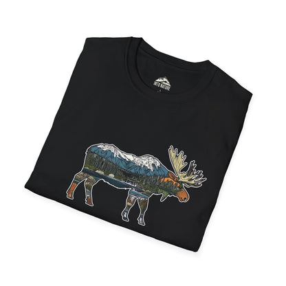 Mountain Moose Unisex Softstyle T-Shirt – Nature Lover's Apparel