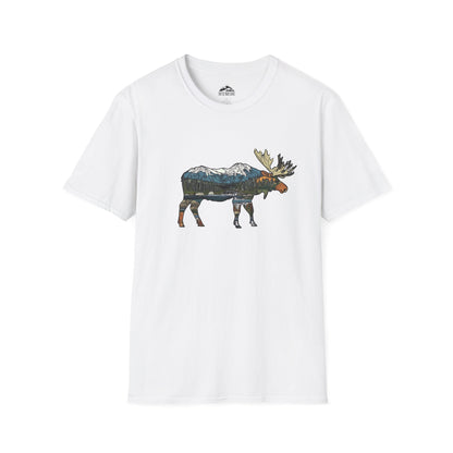 Mountain Moose Unisex Softstyle T-Shirt – Nature Lover's Apparel