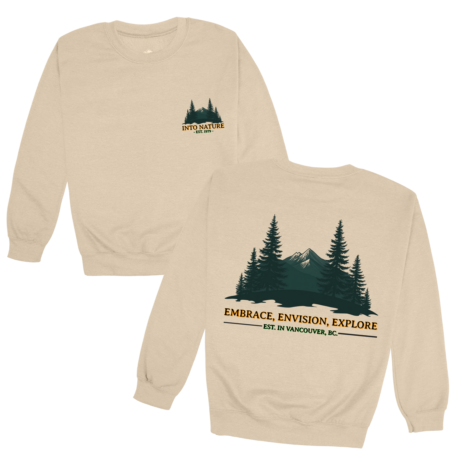 Nature Inspired Unisex Heavy Blend™ Crewneck Sweatshirt - Embrace, Envision, Explore