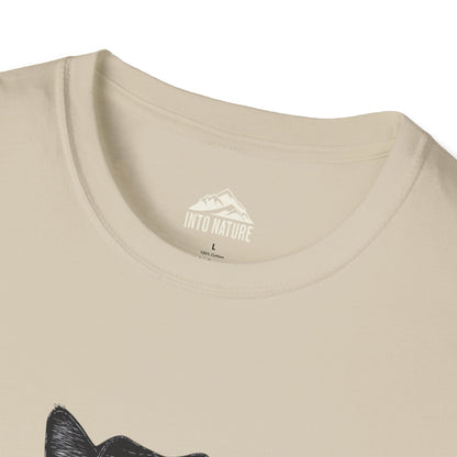 Cool Cat Fishing Unisex Softstyle T-Shirt for Animal Lovers