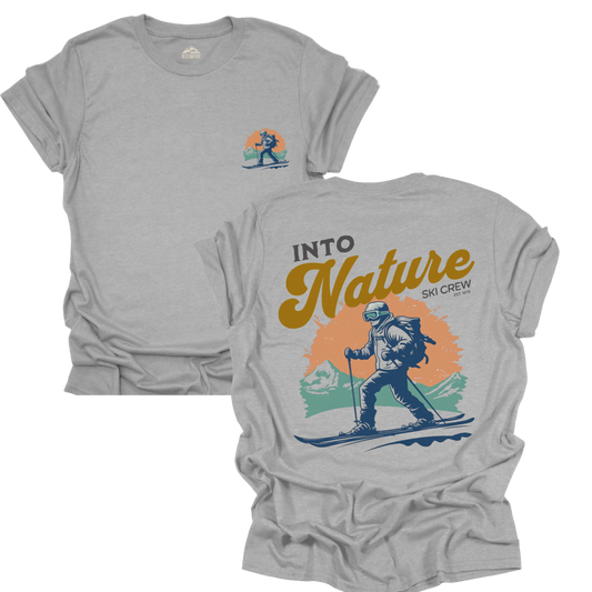 Into Nature Ski Crew Unisex Softstyle T-Shirt – Perfect for Outdoor Enthusiasts