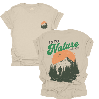 Into Nature Unisex Softstyle T-Shirt - Hiking Adventure Graphic Tee