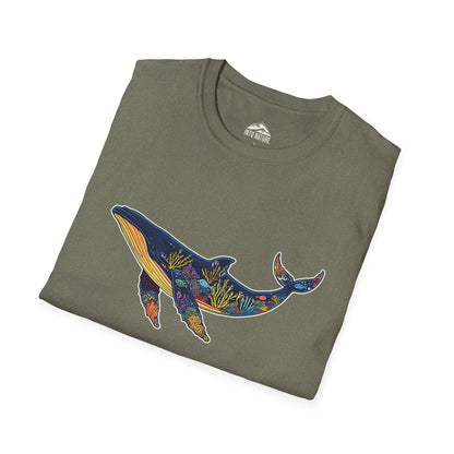 Whale Art Unisex Softstyle T-Shirt – Ocean Lovers Tee