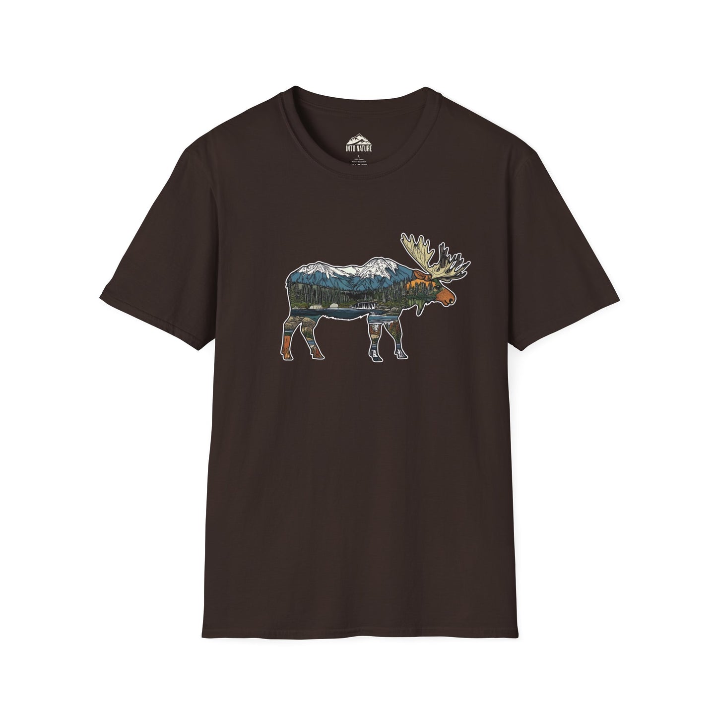 Mountain Moose Unisex Softstyle T-Shirt – Nature Lover's Apparel