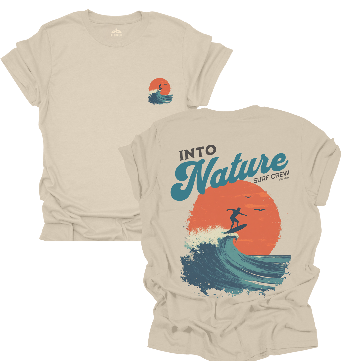 Unisex Softstyle T-Shirt - Into Nature Surf Crew Graphic Tee