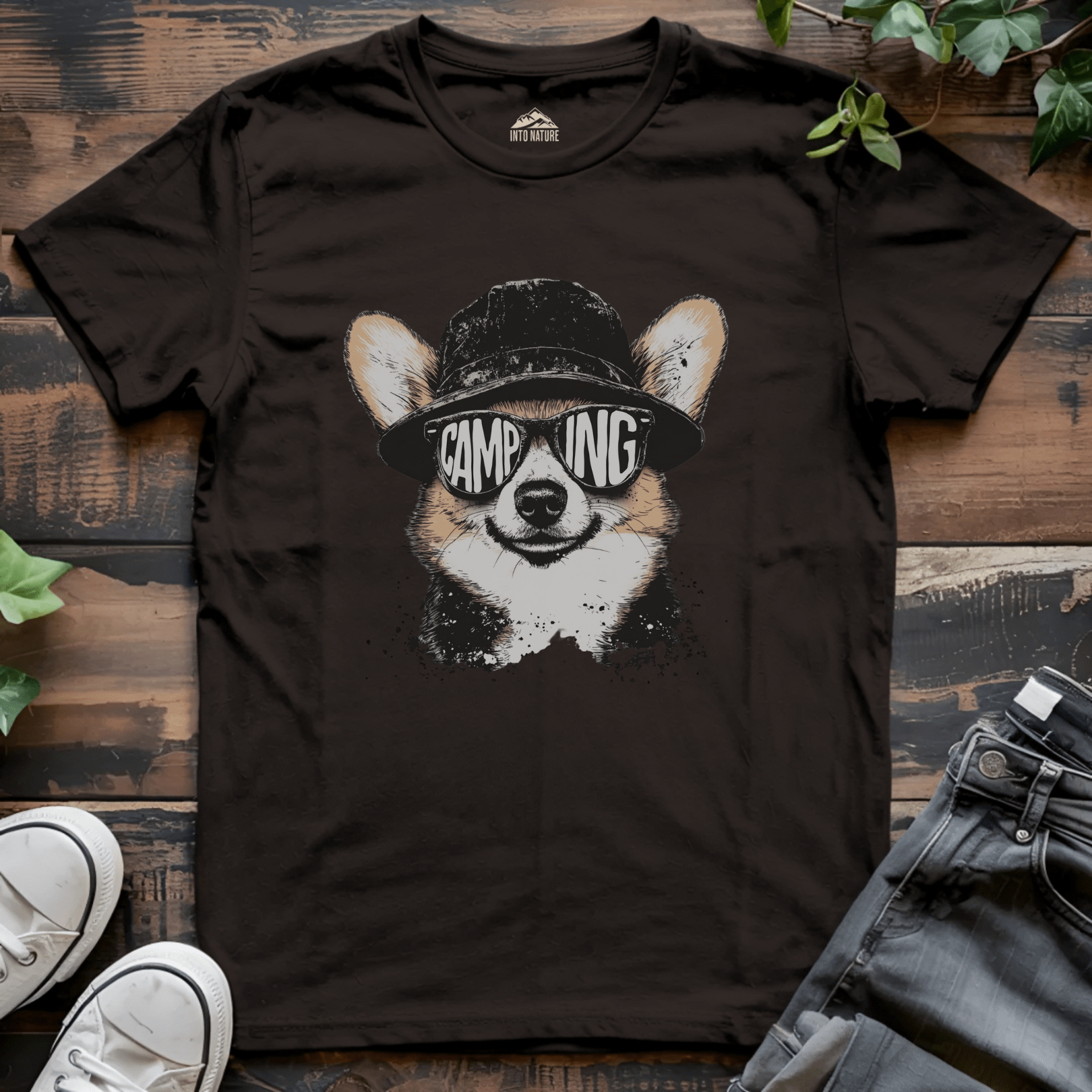 Camping Corgi Tee - Into Nature Co.