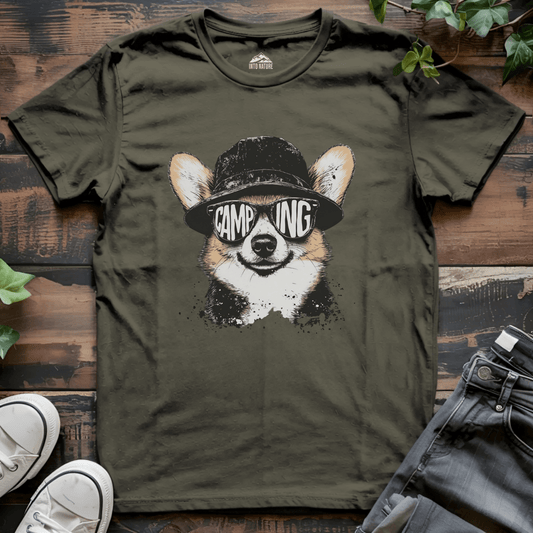 Camping Corgi Tee - Into Nature Co.