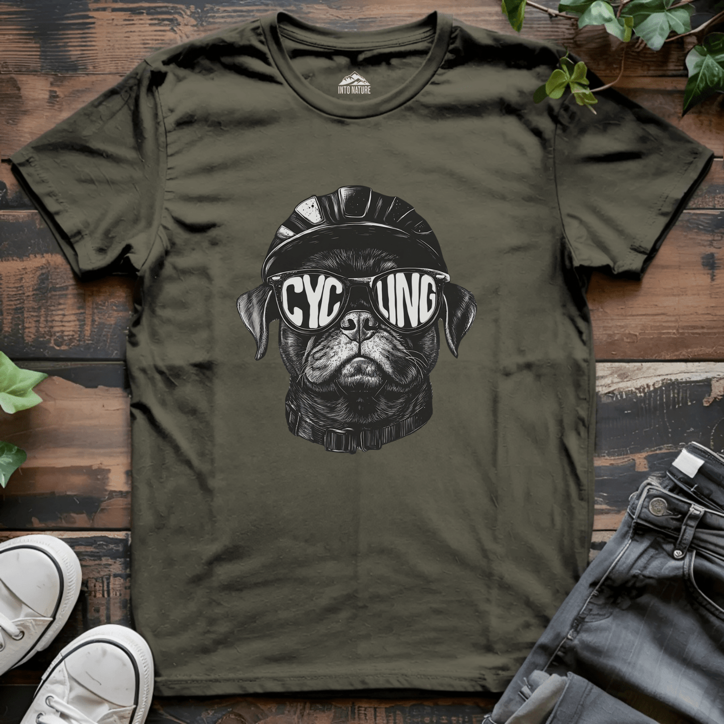 Cycling Pug Tee - Into Nature Co.