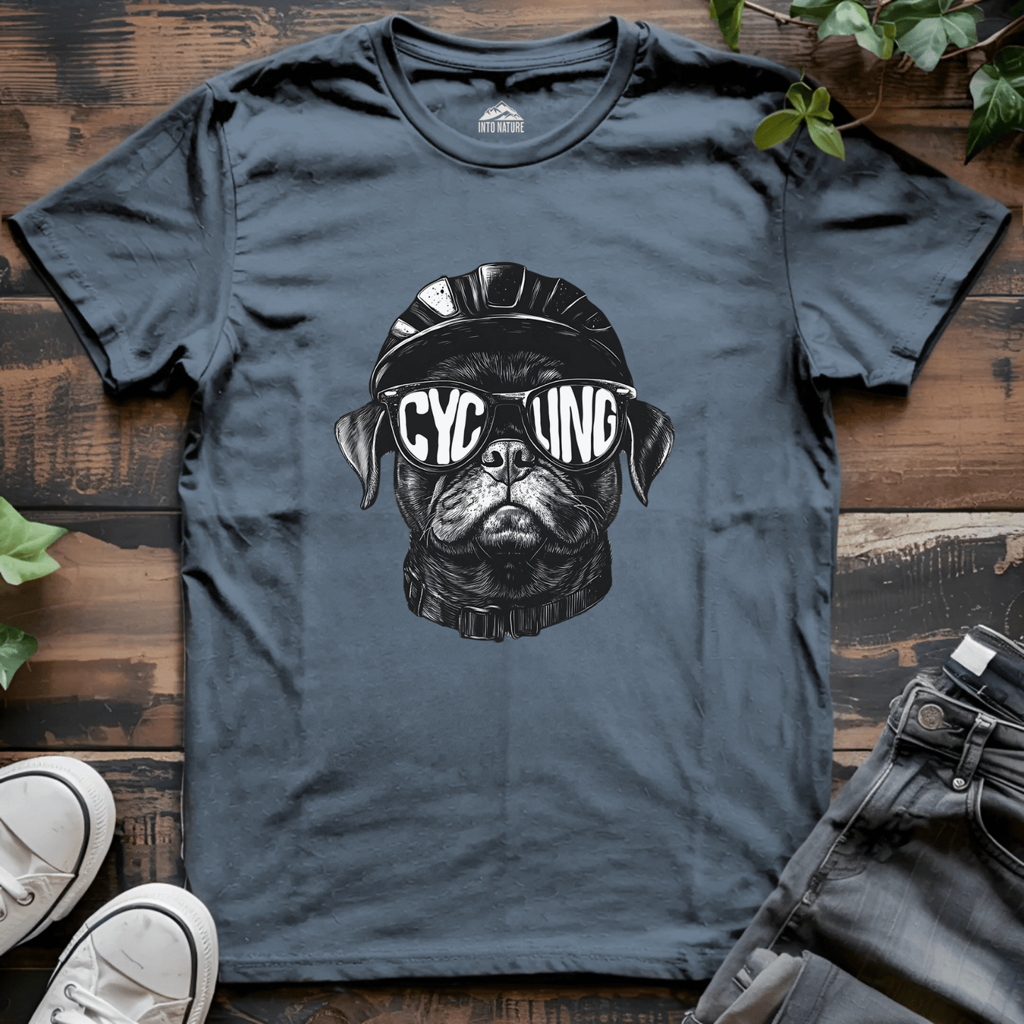 Cycling Pug Tee - Into Nature Co.