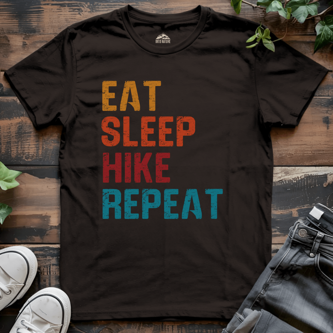 Eat Sleep Hike Repeat Tee - Into Nature Co.
