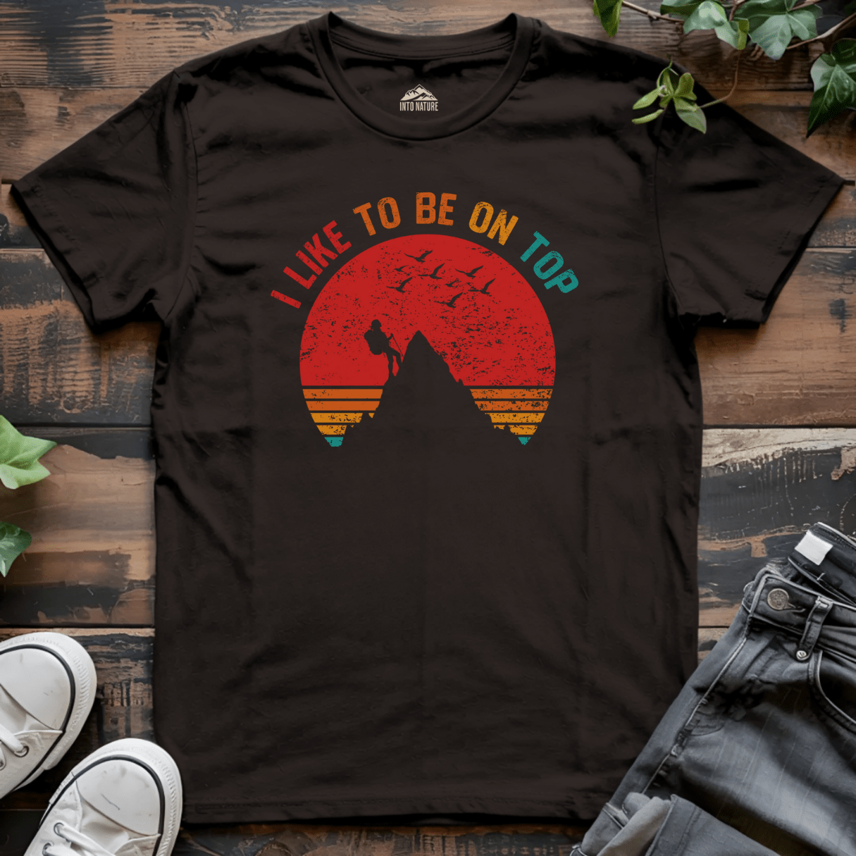 "I Like to Be On Top" Funny Hiking Tee - Into Nature Co.
