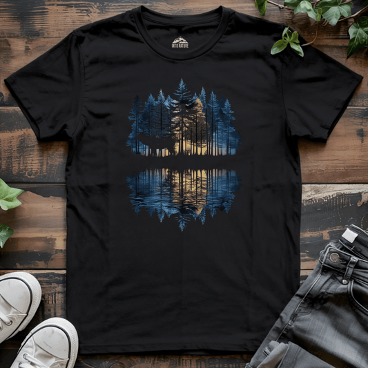Mystical Forest Reflection Moose Tee - Into Nature Co.