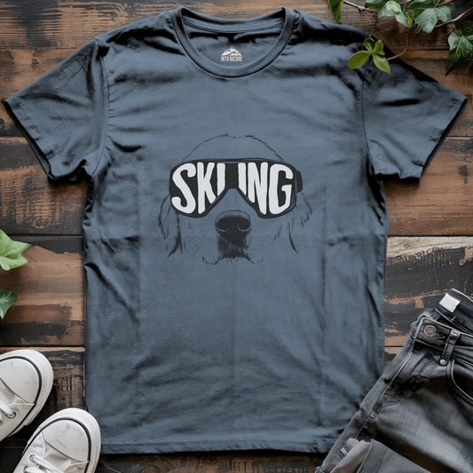 Skiing Dog Winter Tee - Into Nature Co.